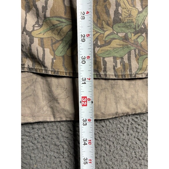 Vintage Mossy Oak Green Leaf Tree Bark Camo Button Up Shirt Mens XL USA Made - Picture 16 of 16